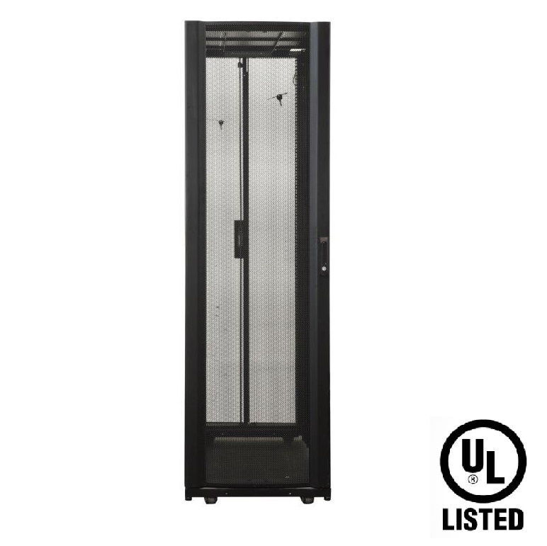 "42U Server Rack Enclosure with Front/Rear Vented Doors 42"" Depth"
