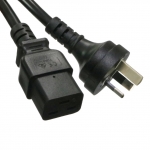 Australia AS3112 Plug to IEC320 C19 - 15A - Power Cord - 3 Meters or 10 Feet
