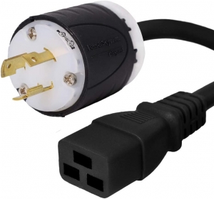 NEMA L6-20P to IEC C19 250 Volt - 25 feet