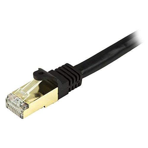 25Ft Cat6A 26AWG Shielded Ethernet Cable Snagless Black