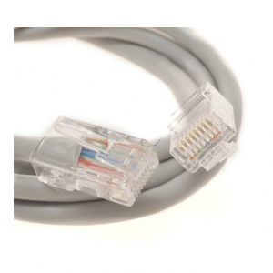 1Ft Cat6A US Made 24AWG Ethernet Network Patch Cable - Gray