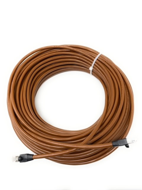 Cat6 50 Feet Outdoor UV Resistant Waterproof Shielded Direct Burial Ethernet Cable - Brown Jacket