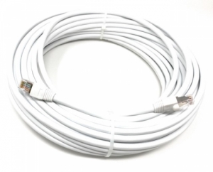 Cat6A Outdoor Waterproof Shielded Direct Burial Ethernet Cable- White 100 Feet