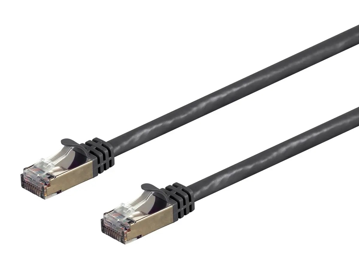 1Ft Cat7 Patch Cable Snagless Black- Rated for 600Mhz!