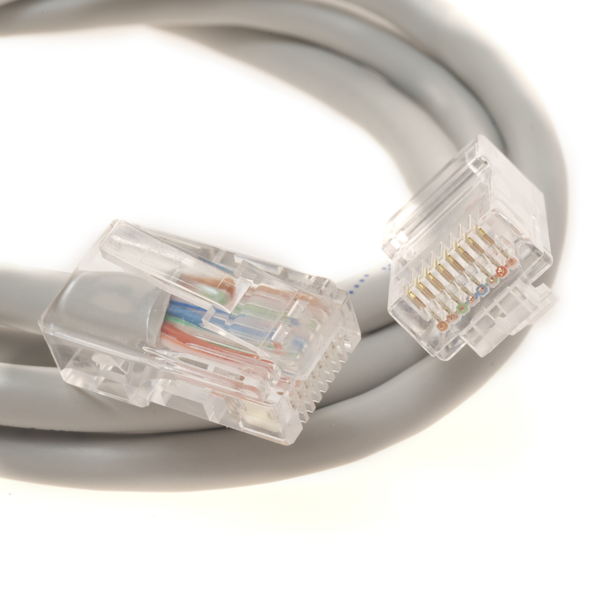 Plenum Rated Category 6 Ethernet Cables in Gray