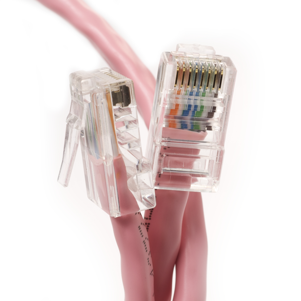 Plenum Rated Category 6 Ethernet Cables in Pink