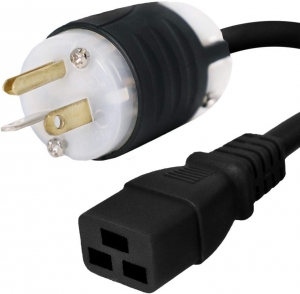 NEMA 5-20P to IEC320 C19 Power Cable - 20A - 25 Feet