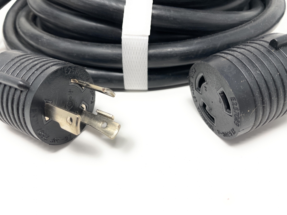NEMA L6-30P Twist Lock Extension Power Cord- 30Amp - 3 Feet