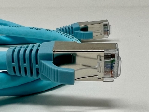 7Ft Cat6A 26AWG Shielded Ethernet Cable Snagless Aqua