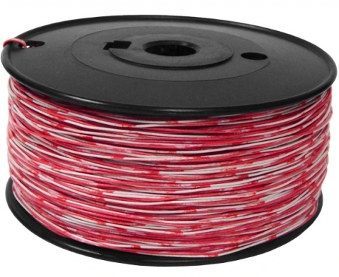 bulk roll of red and white cross-connect telco wire - shop cables.com.