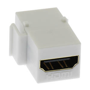 HDMI Keystone Jack / Coupler in White