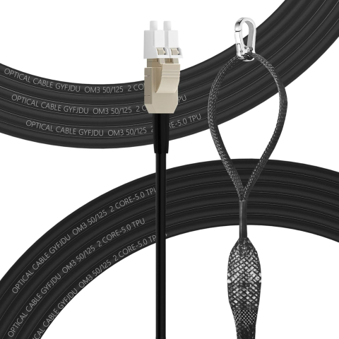 LC to LC OM3 Direct Burial Duplex Multimode Fiber Cable