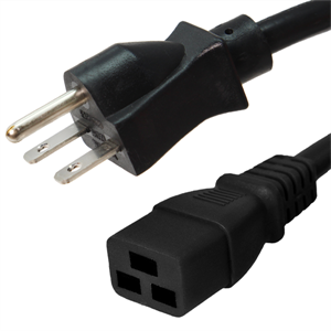 NEMA 6-15P to IEC320 C19 Power Cable- 15A - 6Ft