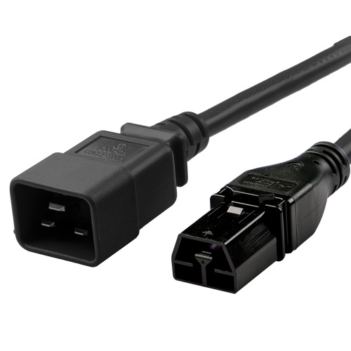 Saf-D-Grid T-Latch Connector to C20 SJT 12awg 2 meter Power cord