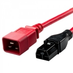 Saf-D-Grid T-Latch Connector to C20 Red SJT Jacket 12awg 1 meter Power cord