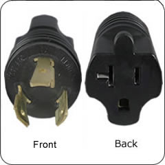 Plug Adapter NEMA L5-20 Plug to 5-15/20 Connector Block Adapter