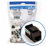 Leviton GigaMax 5e QuickPort Connector Quickpack CAT 5e 25-pack Brown