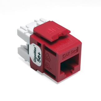 Leviton GigaMax 5e+ QuickPort Connector CAT 5e Crimson