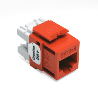 Leviton GigaMax 5e+ QuickPort Connector CAT 5e Orange