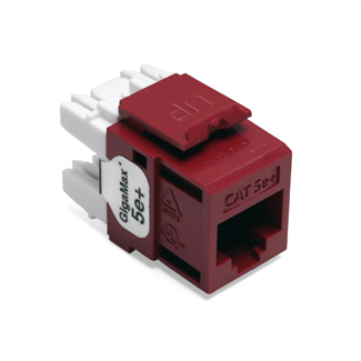 Leviton GigaMax 5e+ QuickPort Connector CAT 5e Red