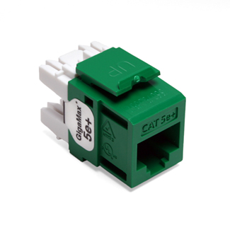 Leviton GigaMax 5e+ QuickPort Connector CAT 5e Green