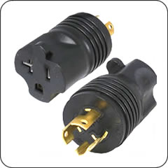 Plug Adapter NEMA L5-15 Plug to 5-15/20 Connector Block Adapter