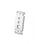 Decor Style Multi-Media Wall Plates with Hex Holes- White