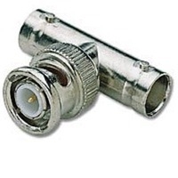 BNC F-Shaped T Connector M/F/F