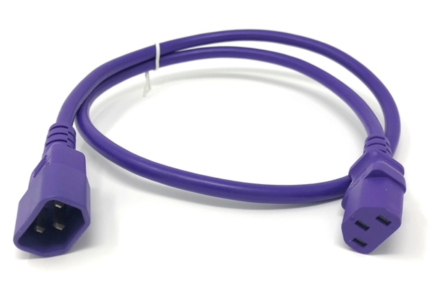 IEC C14 to IEC C13 10Amp-Purple