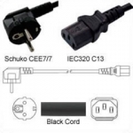 Schuko CEE 7/7 to IEC320 C13 - 10A - 2.5 Meters (Gray)