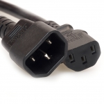 IEC320 C14 to IEC320 C13 Globally Certified PDU Power Cord 10 Amp Black 5Ft