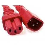 10 FT C14-C15 Red PDU- Server 15 Amp Power Cord