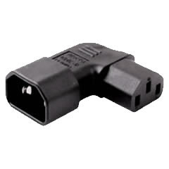 IEC C20 Male to IEC 5-15 Female Block Adapter