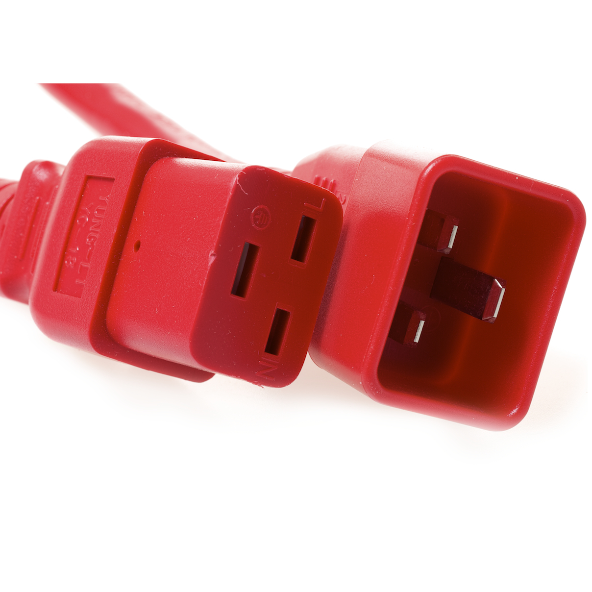 2 Feet C20 TO C19 PDU to Server 20 Amp Power Cord- Red