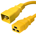 Power Cord - 4FT Yellow (IEC C20 to IEC C19 20A 250V)