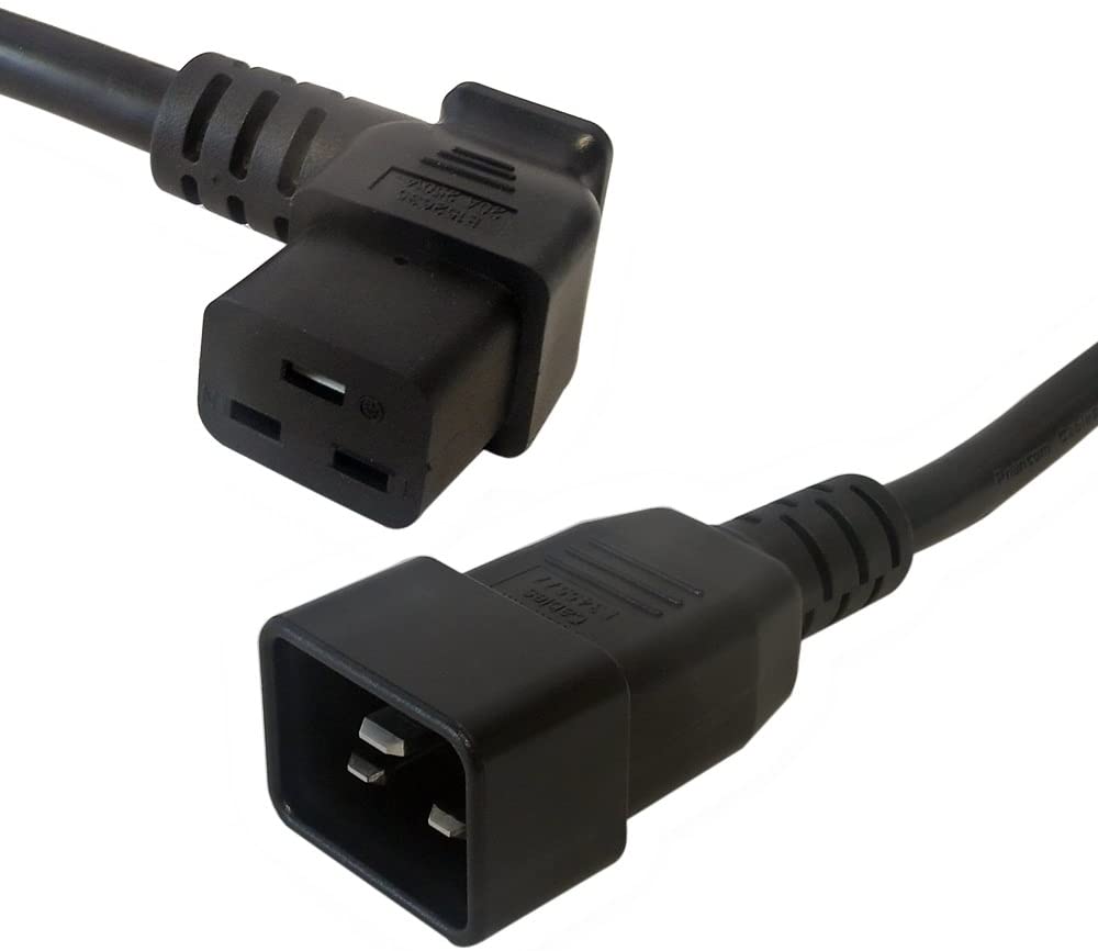 C20 to C19 PDU Cables with Angled Connectors-20 Amp