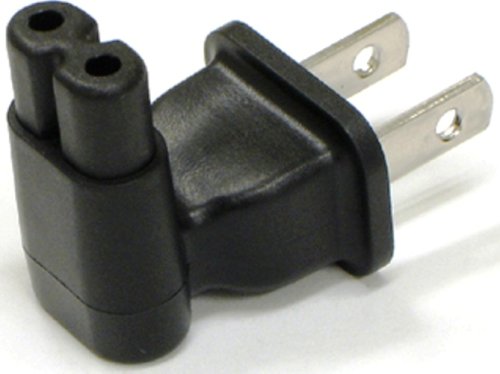 NEMA 1-15P to C7 Right Angle Power Plug Adapter