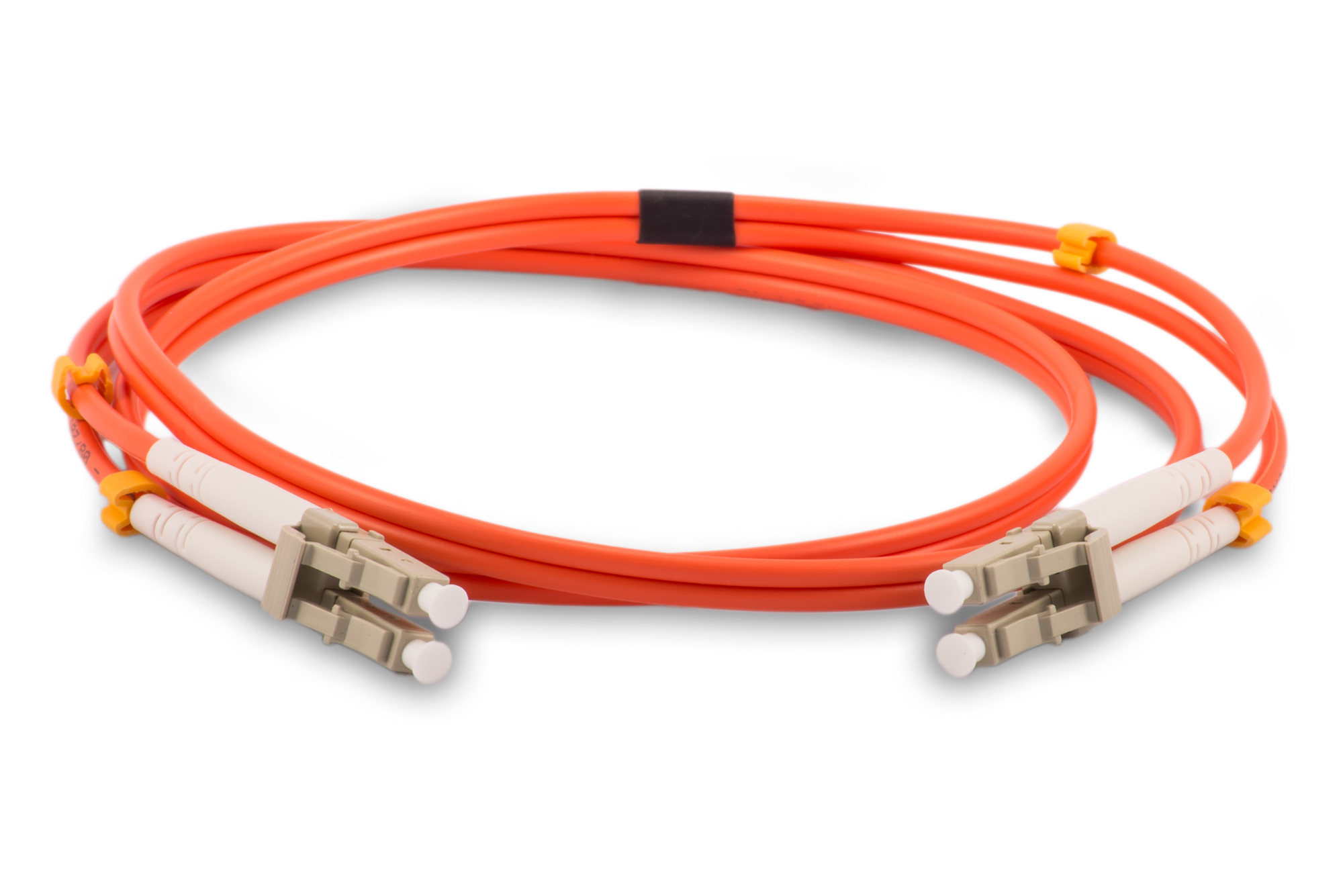 LC to LC 62.5 Micron OM1 Fiber Optic Cables- Orange Jacket