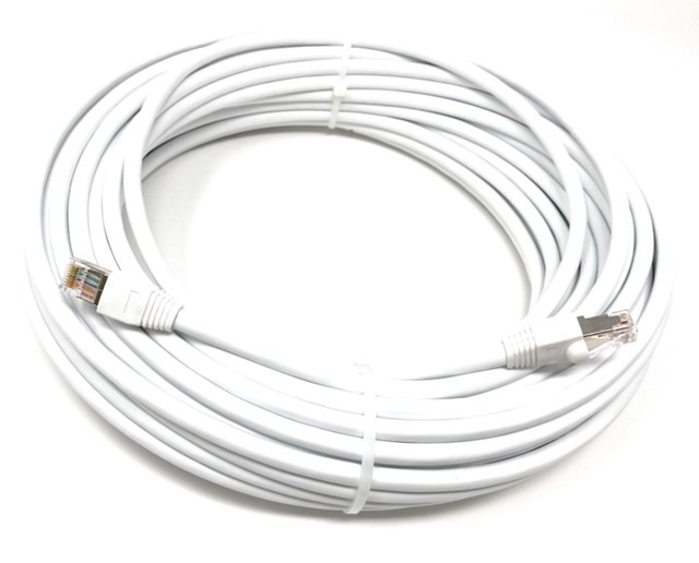 Shielded Burial Cat6 Outdoor-Rated Cables in White