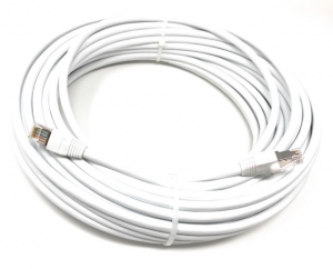 Cat6 50 Feet Outdoor UV Resistant Waterproof Shielded Direct Burial Ethernet Cable - White Jacket