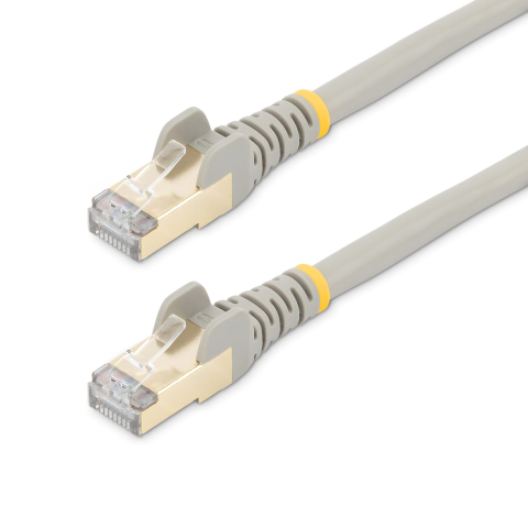 1 Ft - Cat6A 10GB POE Shielded Ethernet Cable up to 100Watts - 3 Pack - Gray
