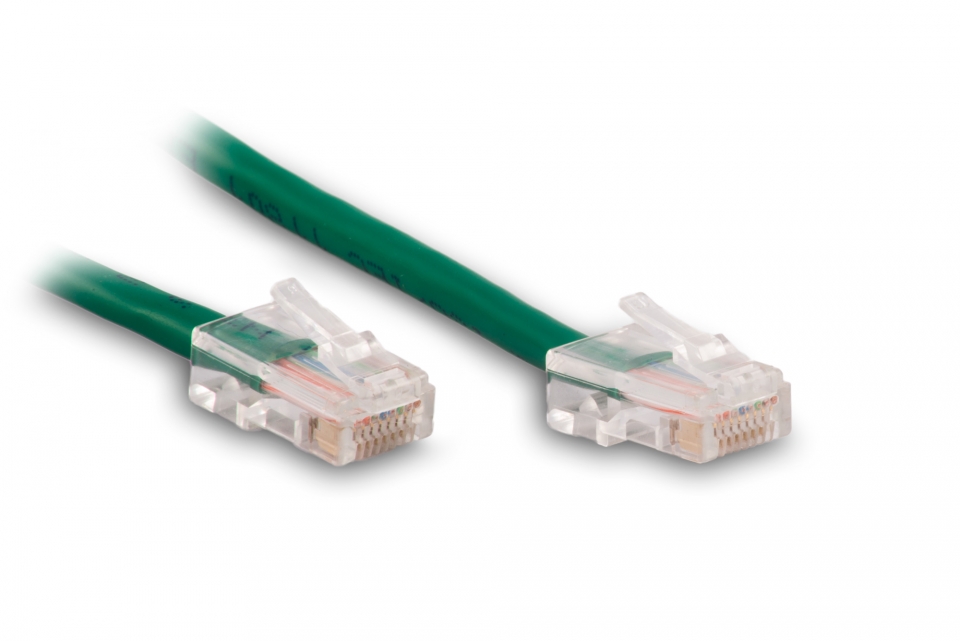 100 Feet Green Category 5e Network Patch Cable- Plenum Rated for in-ceiling installations!