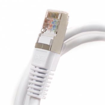 15Ft Cat5e Shielded STP Ethernet Cable 350Mhz Snagless White