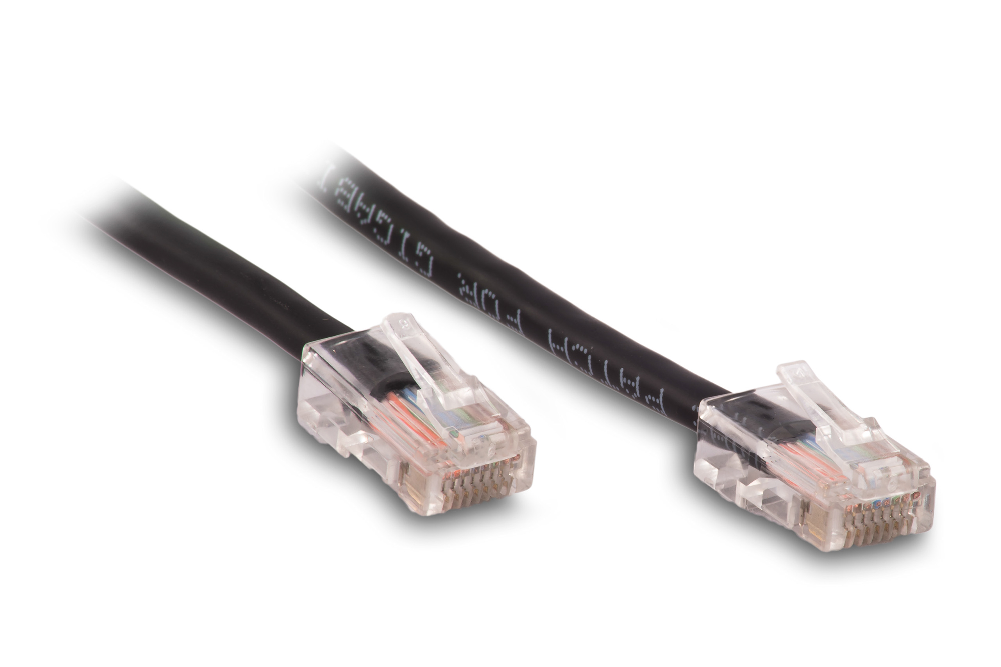 25Ft  Black Cat5e Network Patch Cable 350MHz RJ45