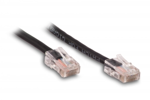 100 Feet Black Category 5e Network Patch Cable- Plenum Rated