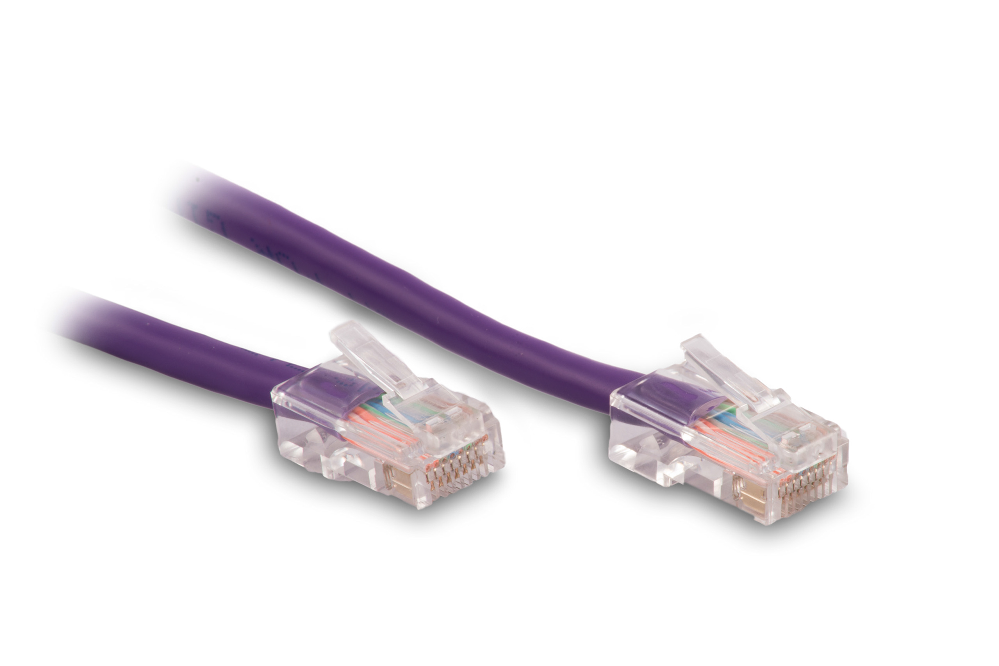 0.5FT Violet Cat5e 350MHz RJ45 Network Patch Cable