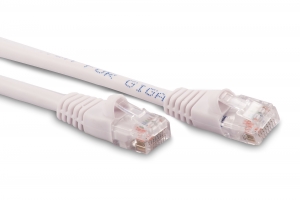 25ft Cat5e Ethernet Patch Cable - White Color - Snagless Boot