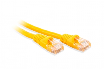 75ft Cat5e Ethernet Patch Cable - Yellow Color - Snagless Boot