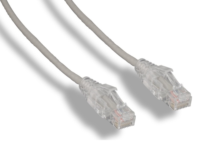 Gray Cat 6 Patch Cables with Slim 28awg Jacket