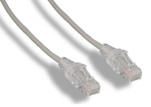 2Ft Gray Cat6 Slim Jacket 28awg Network Patch Cable 550MHz